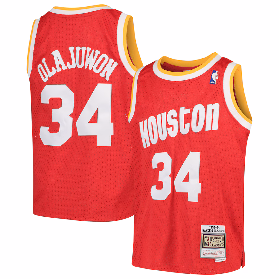 Youth Houston Rockets Hakeem Olajuwon Mitchell & Ness Red Swingman Throwback Jersey - Vujersey Los Angeles Rams