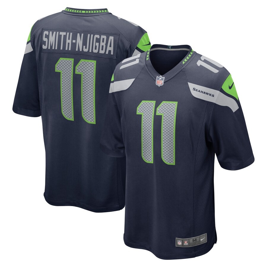 Men's Seattle Seahawks Jaxon Smith-Njigba Nike College Navy 2023 NFL Draft First Round Pick Game Jersey - Vujersey Los Angeles Rams