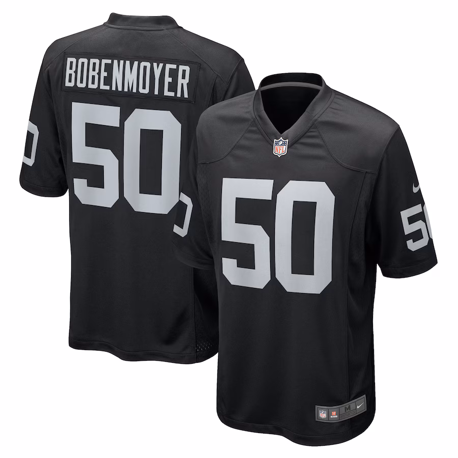 Men's Las Vegas Raiders Jacob Bobenmoyer Nike Black Game Player Jersey - Vujersey Los Angeles Rams