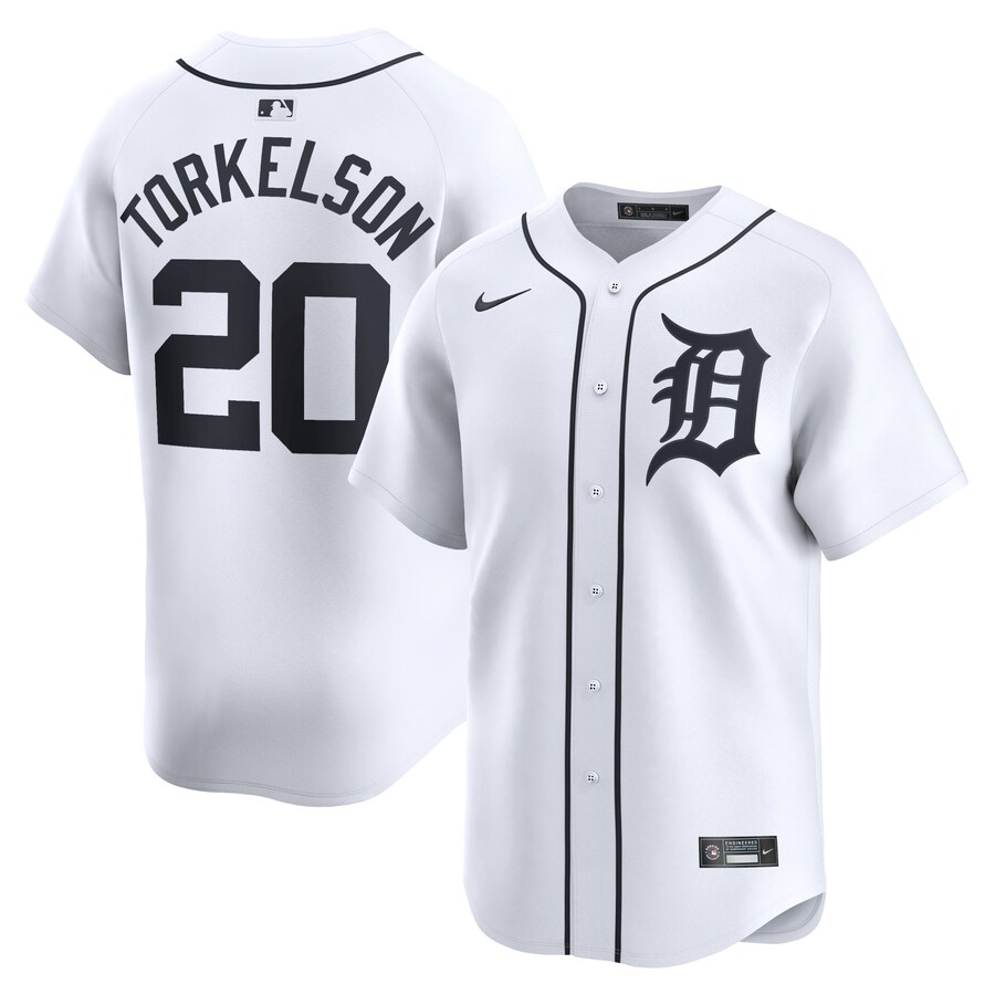 Men's Detroit Tigers Spencer Torkelson Nike White Home Limited Player Jersey - Vujersey Los Angeles Rams