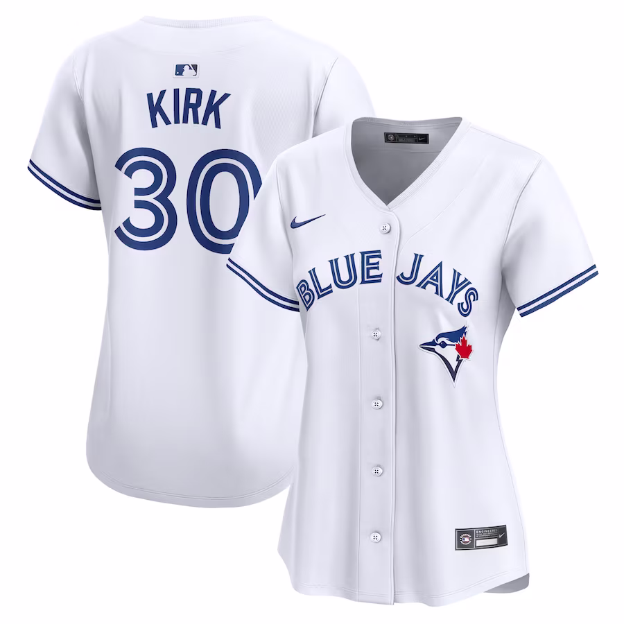 Women's Toronto Blue Jays Alejandro Kirk Nike White Home Limited Player Jersey - Vujersey Los Angeles Rams