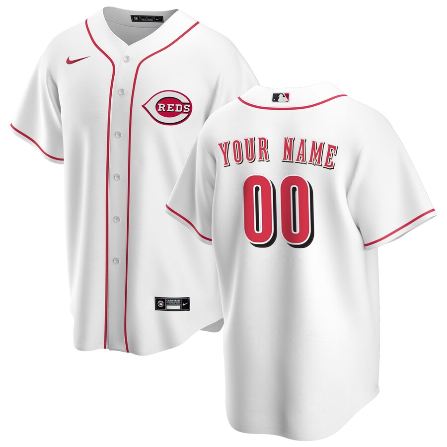 Men's Cincinnati Reds Nike White Home Replica Custom Jersey - Vujersey Los Angeles Rams