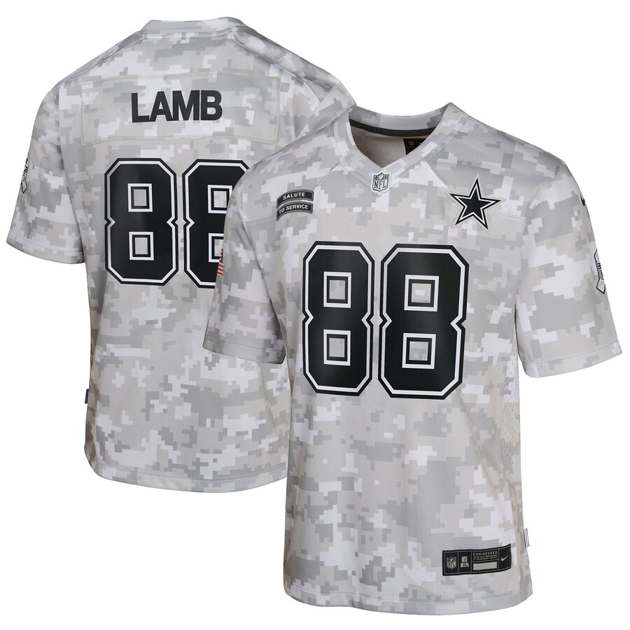 Youth Dallas Cowboys CeeDee Lamb Nike Arctic Camo 2024 Salute to Service Game Jersey - Vujersey Los Angeles Rams
