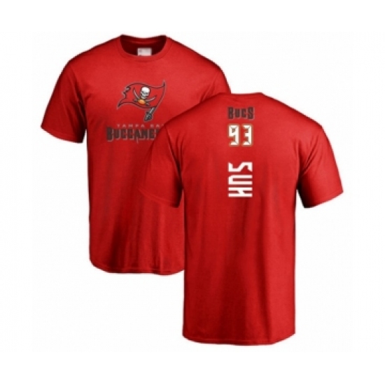 Football Tampa Bay Buccaneers #93 Ndamukong Suh Red Backer T-Shirt - Vujersey Los Angeles Rams