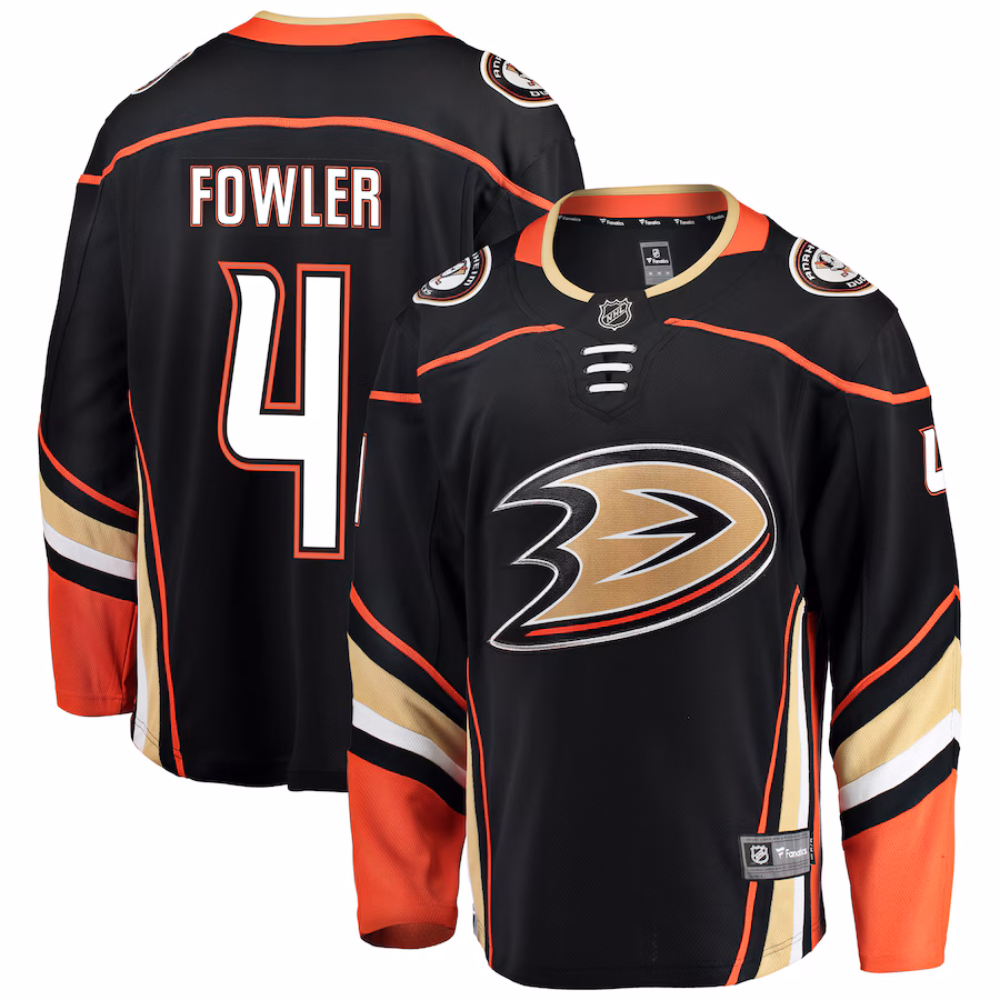 Men's Anaheim Ducks Cam Fowler Fanatics Black Breakaway Player Jersey - Vujersey Los Angeles Rams