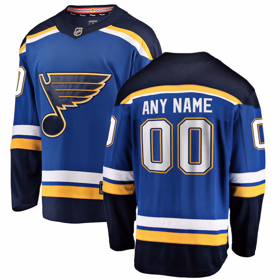 Men's St. Louis Blues Fanatics Blue Home Breakaway Custom Jersey - Vujersey Los Angeles Rams