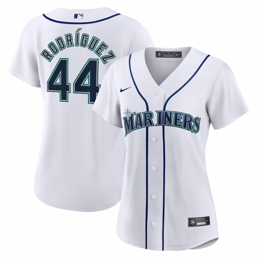 Women's Seattle Mariners Julio Rodriguez Nike White Home Replica Player Jersey - Vujersey Los Angeles Rams