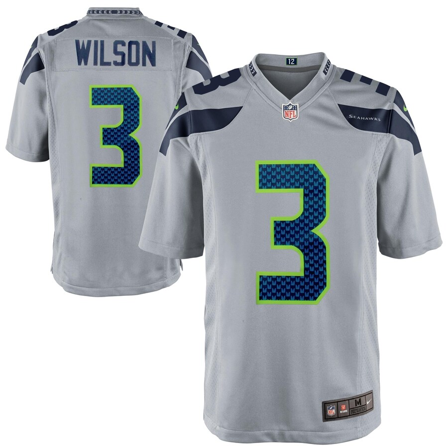 Mens Seattle Seahawks Russell Wilson Nike Gray Alternate Game Jersey - Vujersey Los Angeles Rams