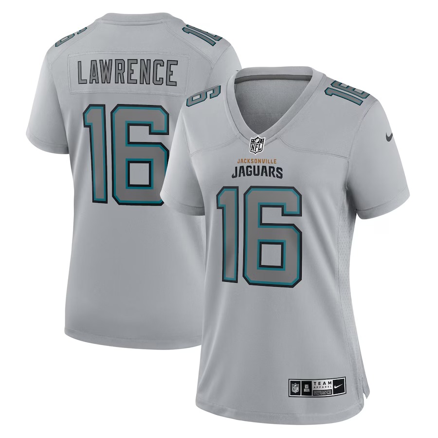 Women's Jacksonville Jaguars Trevor Lawrence Nike Gray Atmosphere Fashion Game Jersey - Vujersey Los Angeles Rams