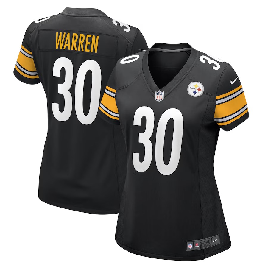 Women's Pittsburgh Steelers Jaylen Warren Nike Black Game Player Jersey - Vujersey Los Angeles Rams