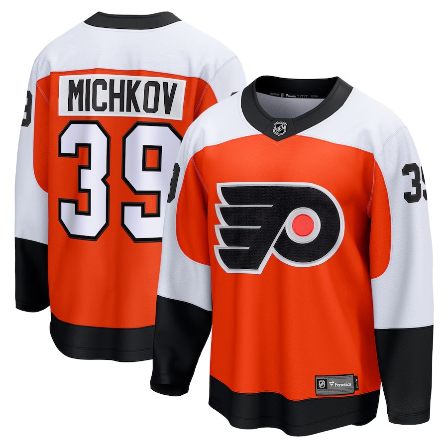 Men's Philadelphia Flyers Matvei Michkov Fanatics Orange Home Premier Breakaway Player Jersey - Vujersey Los Angeles Rams