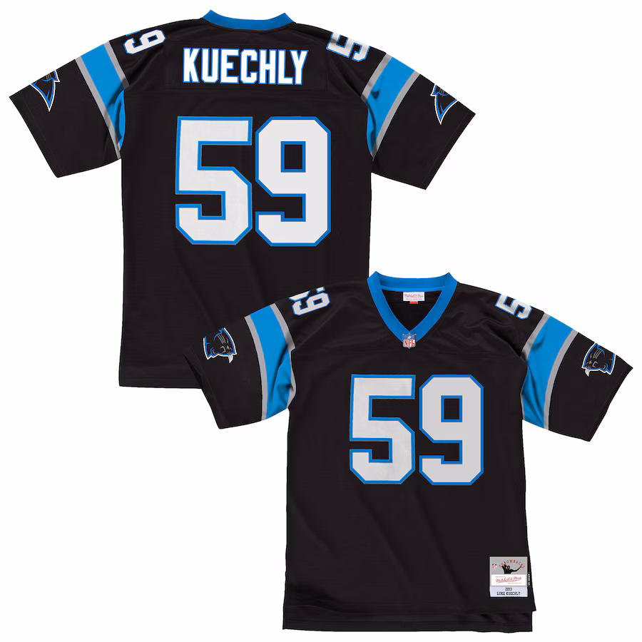 Men's Carolina Panthers Luke Kuechly Mitchell & Ness Black 2013 Legacy Throwback Replica Jersey - Vujersey Los Angeles Rams