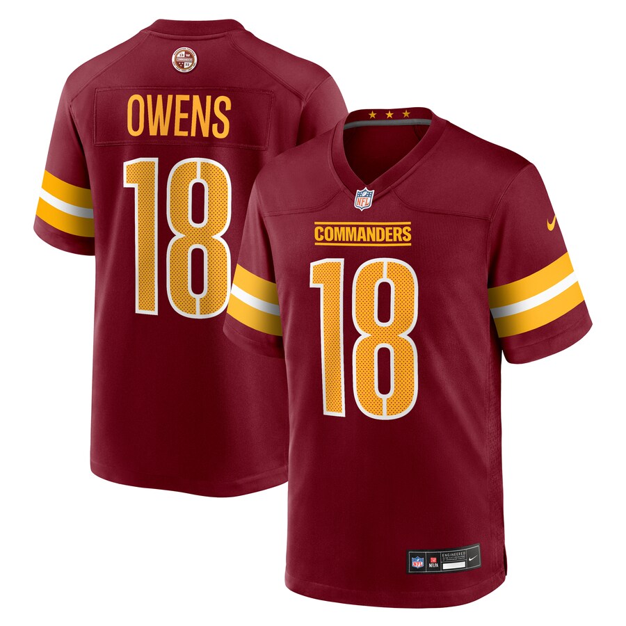 Men's Washington Commanders Tyler Owens Nike Burgundy Team Game Jersey