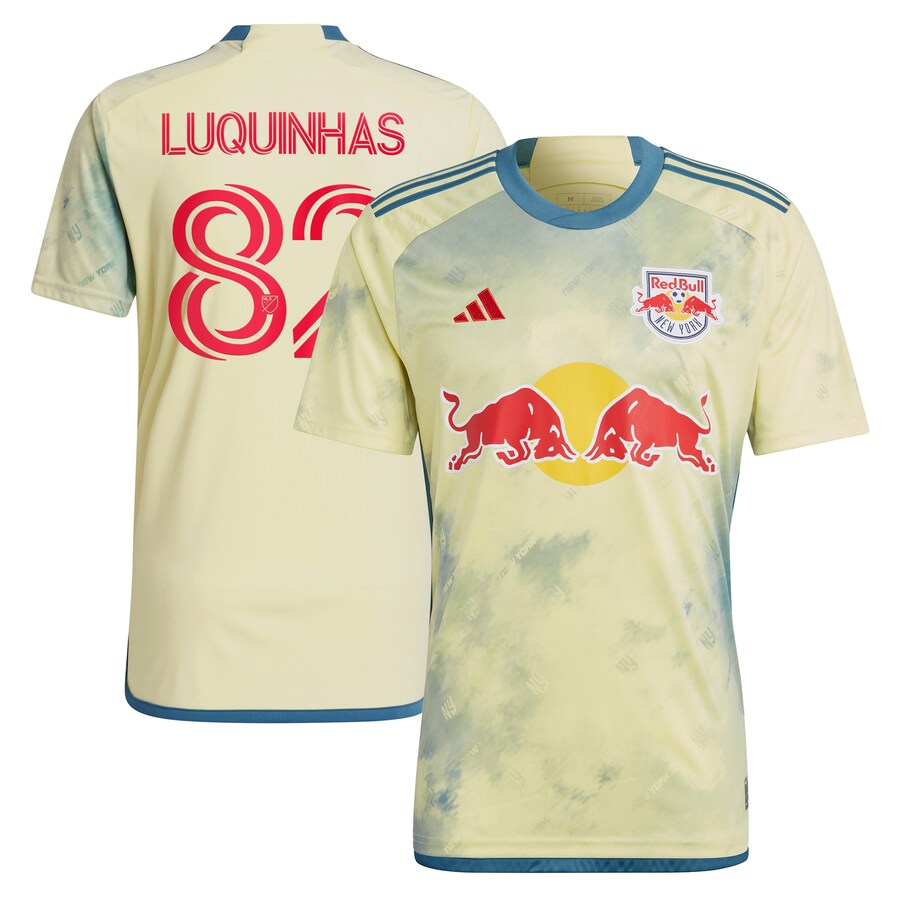 Men's New York Red Bulls Luquinhas adidas Yellow 2023 Daniel Patrick Kit Replica Jersey
