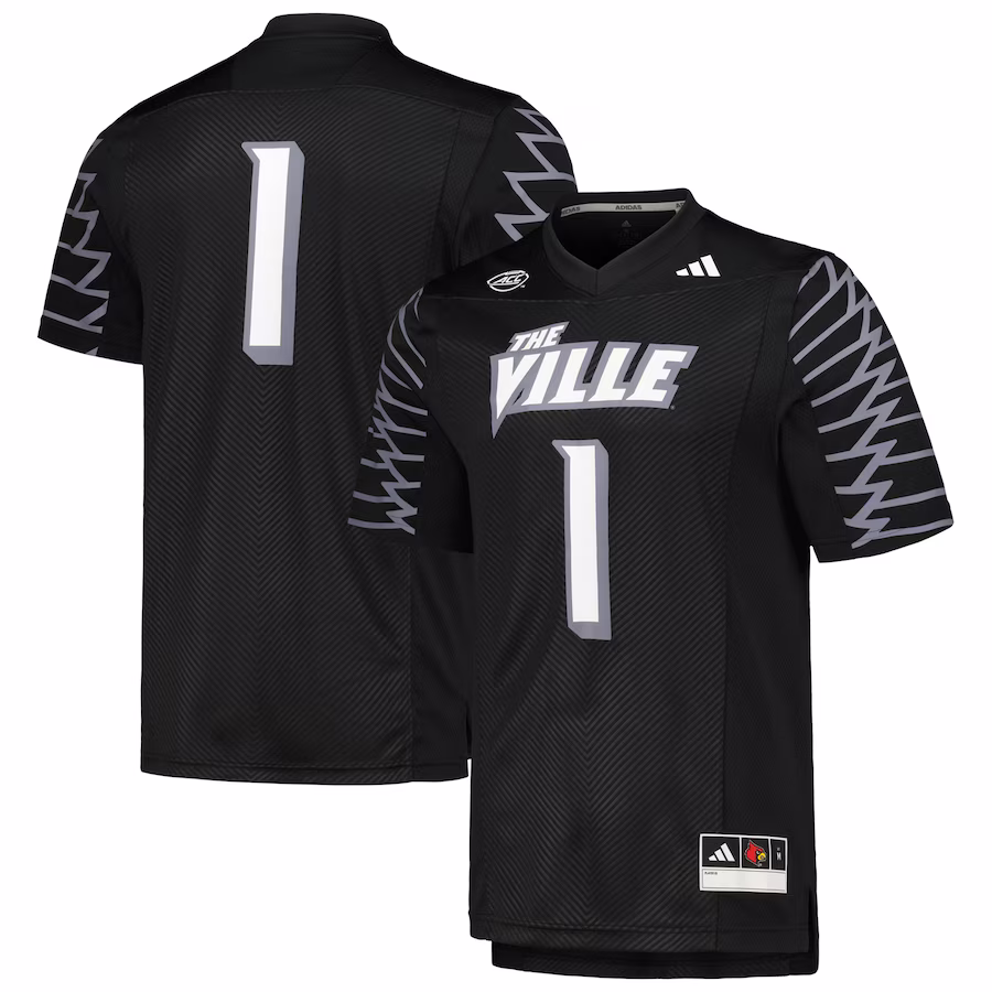 #1 Louisville Cardinals adidas 2023 Premier Jersey - Black