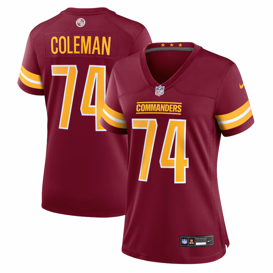 Women's Washington Commanders Brandon Coleman Nike Burgundy Team Game Jersey