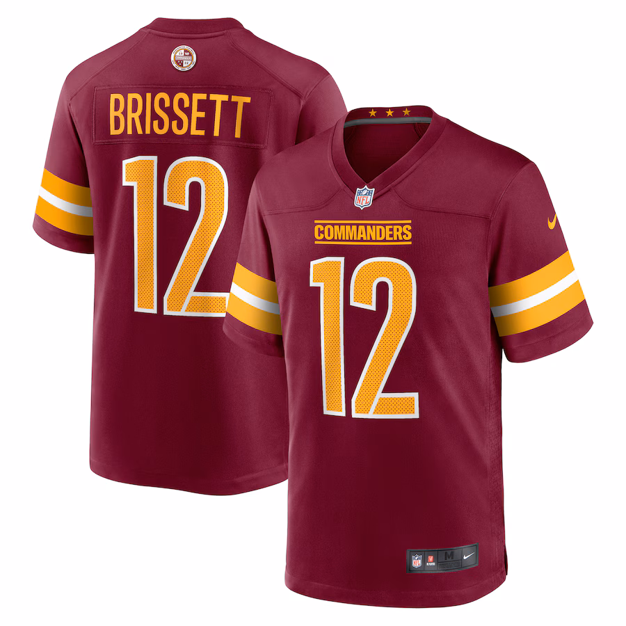 Men's Washington Commanders Jacoby Brissett Nike Burgundy Game Player Jersey
