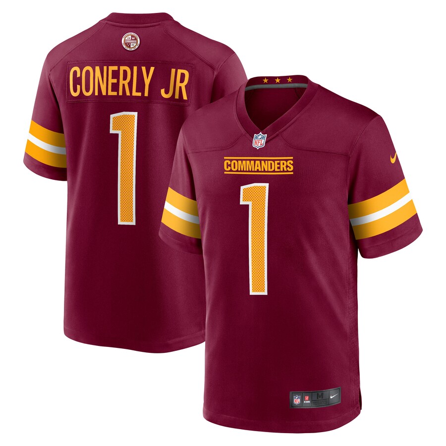 Men's Washington Commanders Josh Conerly Jr. Nike Burgundy 2025 NFL Draft First Round Pick  Game Jersey