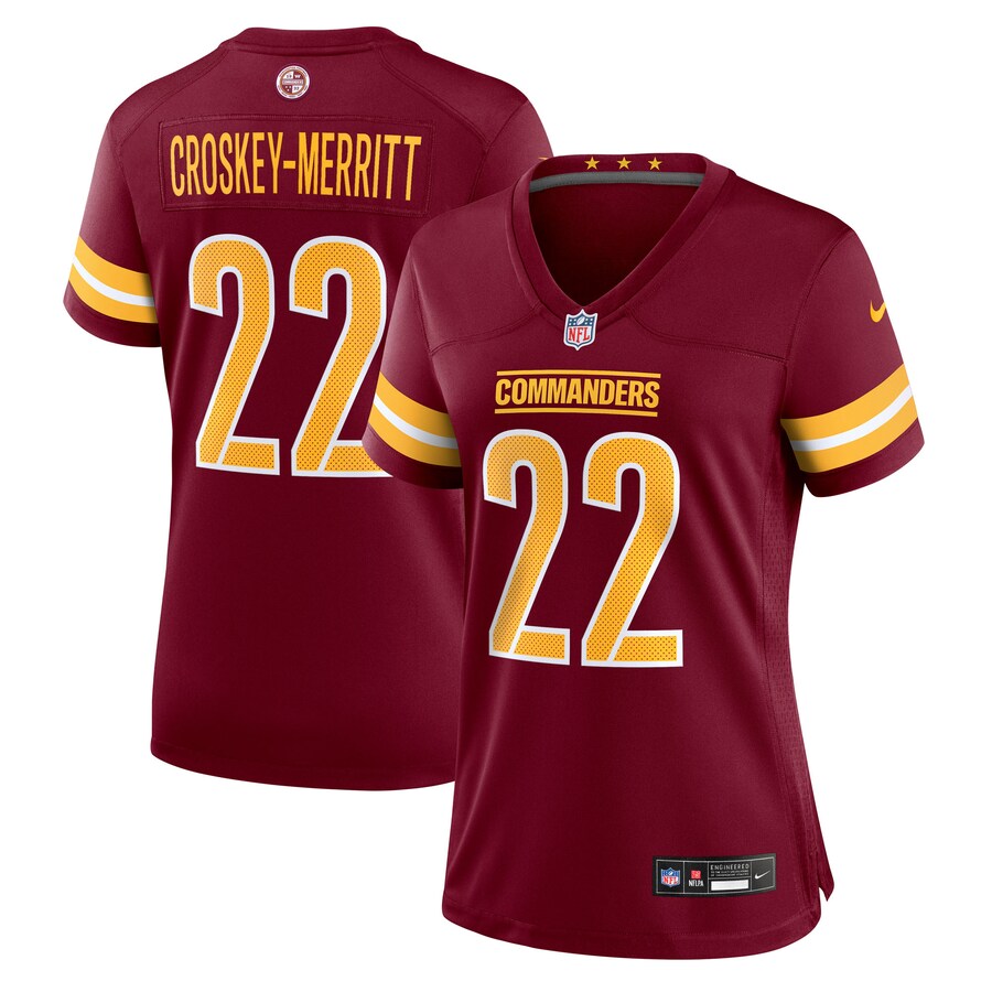 Women's Washington Commanders Jacory Croskey-Merritt Nike Burgundy Team Game Jersey