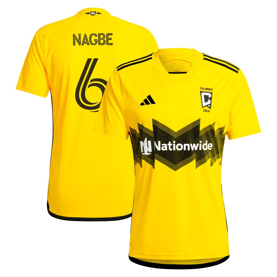 Men's Columbus Crew Darlington Nagbe adidas Yellow 2024 The Home Kit Replica Player Jersey