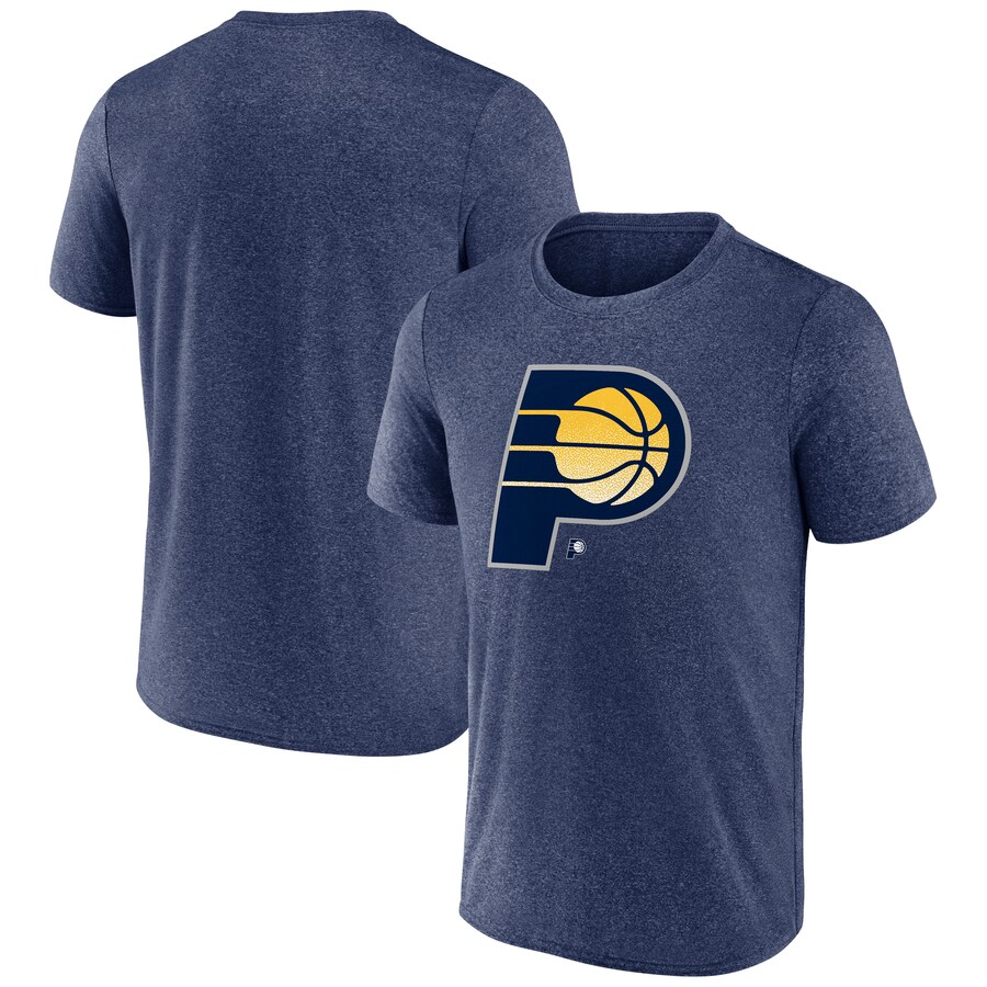 Men's Indiana Pacers Fanatics Heather Navy Iconic Overtime T-Shirt