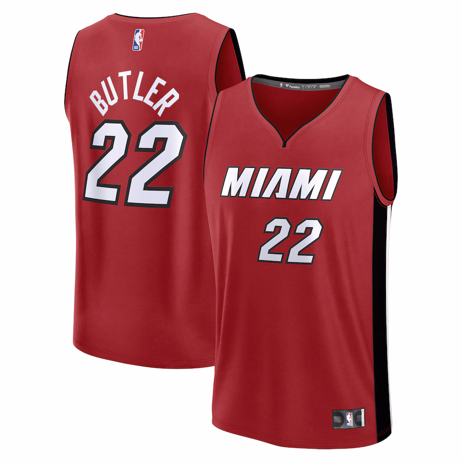 Men's Miami Heat Jimmy Butler Fanatics Red Fast Break Replica Player Jersey - Statement Edition