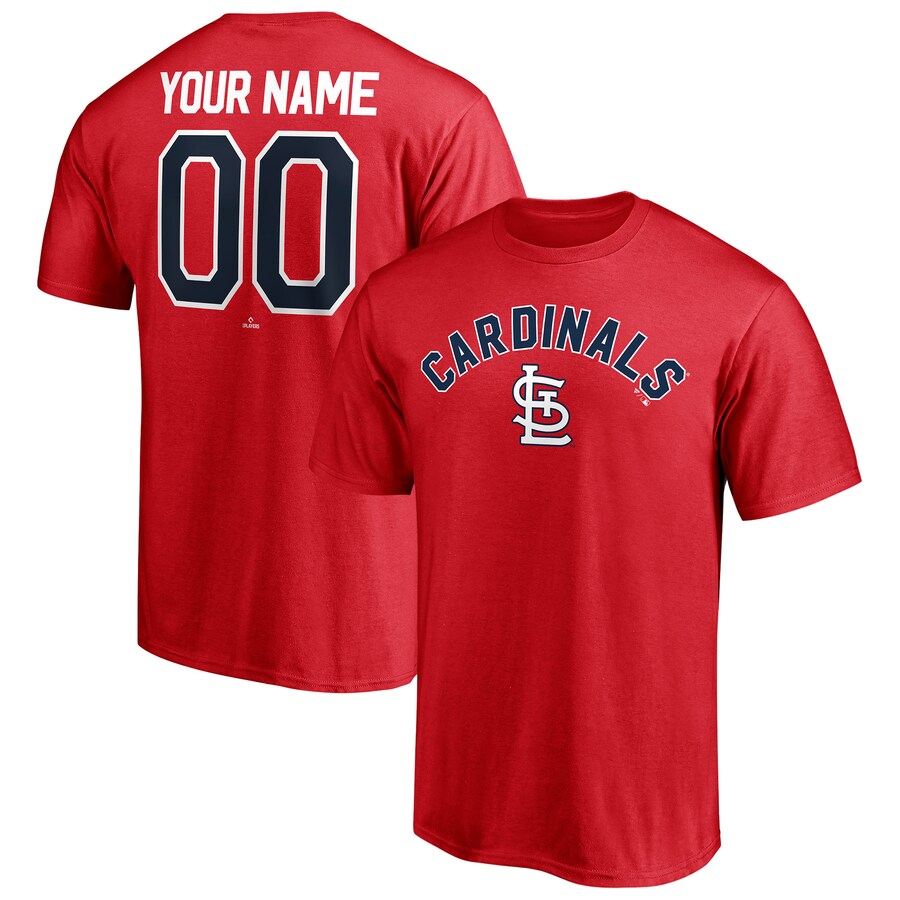 Men's St. Louis Cardinals Red Personalized Team Winning Streak Name & Number T-Shirt