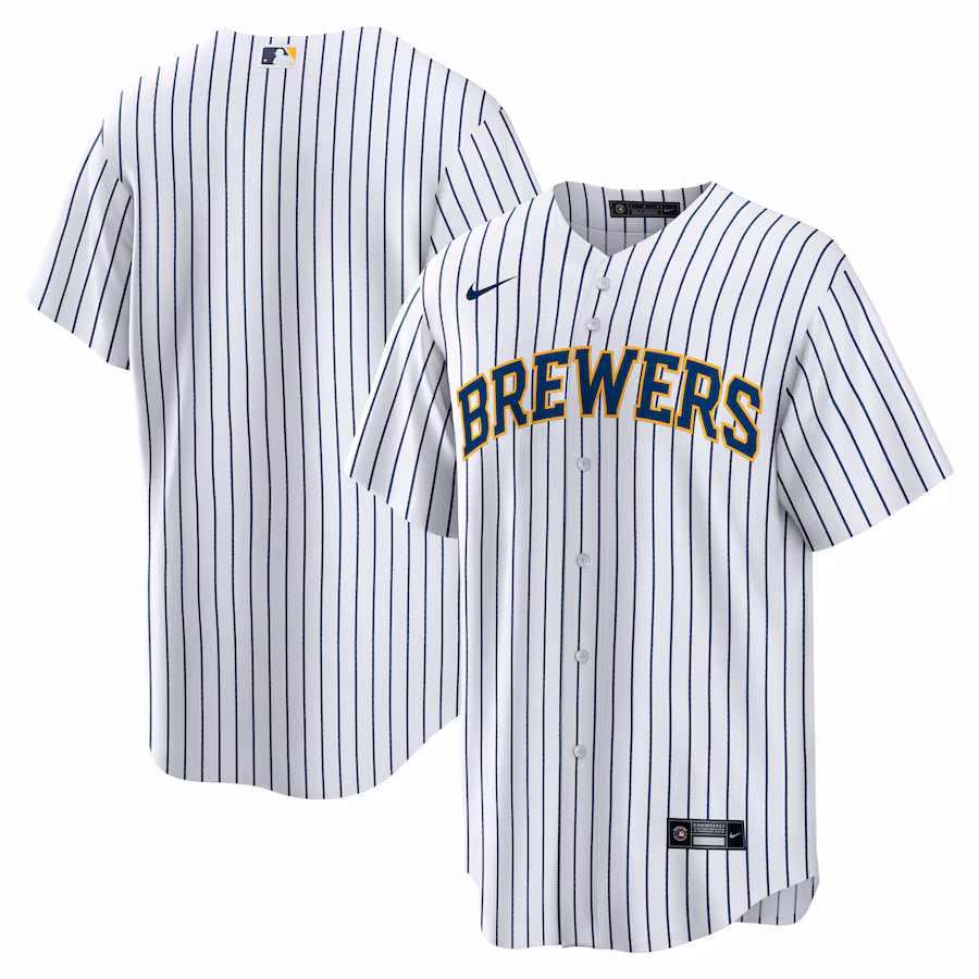 Men's Milwaukee Brewers Nike White Home Replica Team Jersey