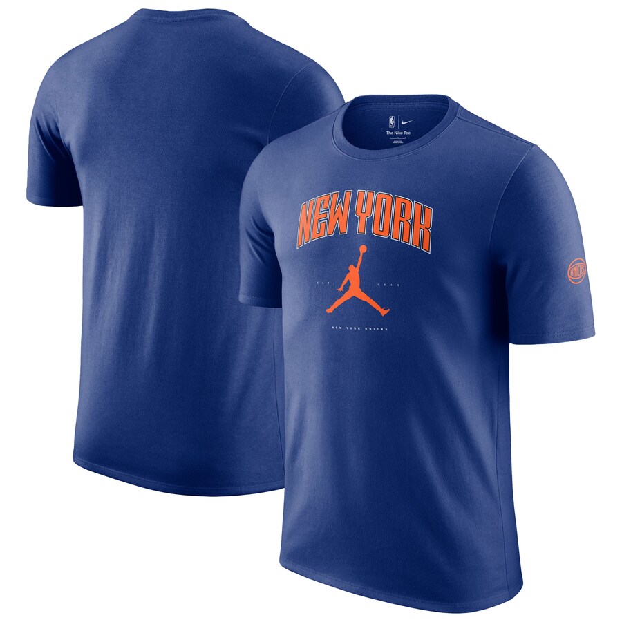 Unisex New York Knicks Jordan Brand Blue Essential Cities T-Shirt