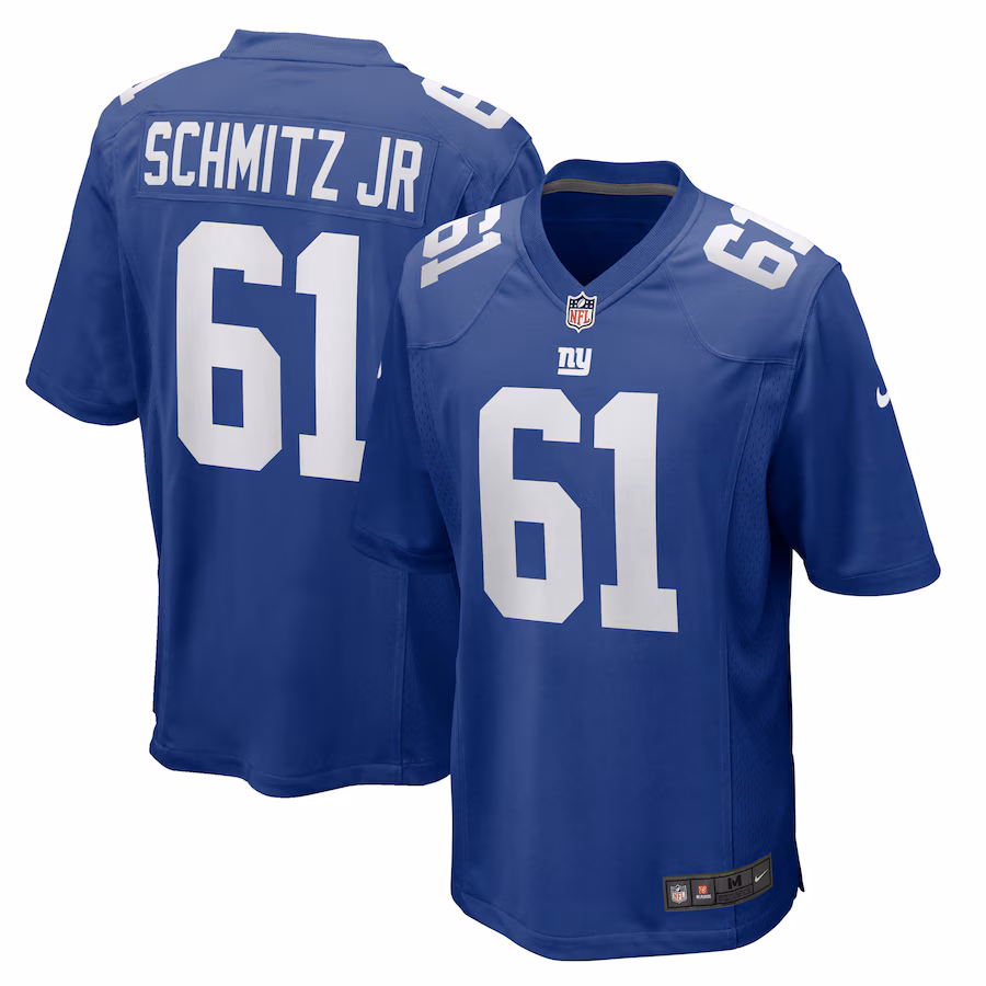 Men's New York Giants John Michael Schmitz Jr. Nike Royal Team Game Jersey