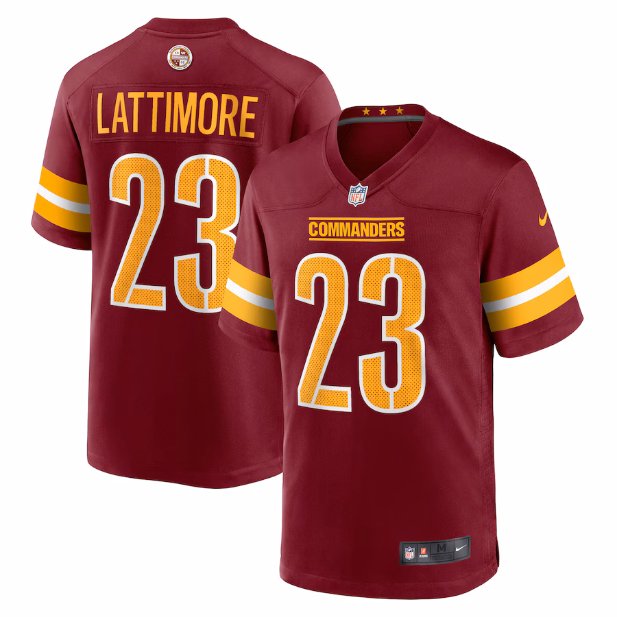 Men's Washington Commanders Marshon Lattimore Nike Burgundy Game Jersey