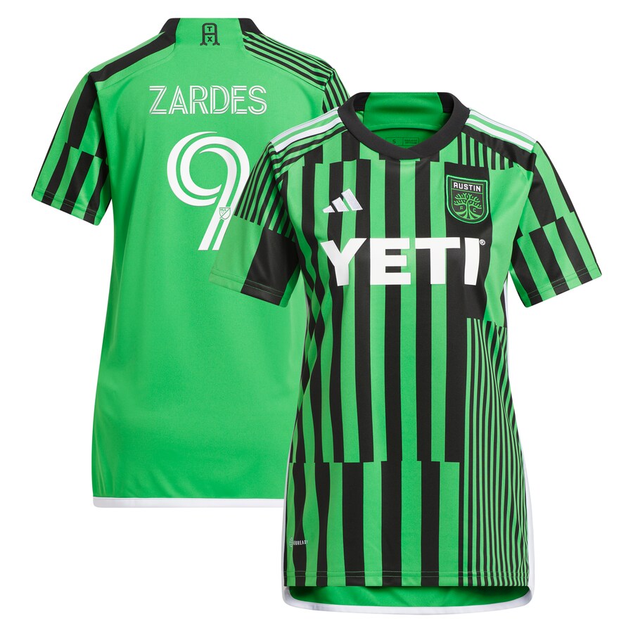 Women's Austin FC Gyasi Zardes adidas Green 2023 Las Voces Kit Replica Jersey
