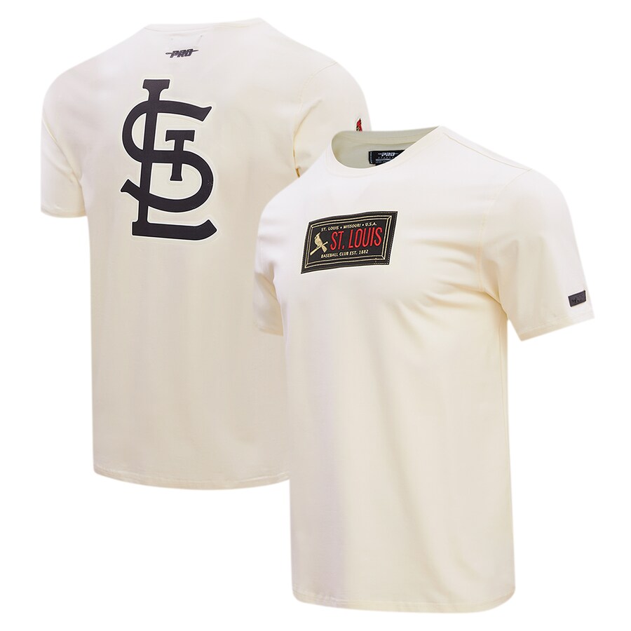 Men's St. Louis Cardinals Pro Standard Cream Club Member Badge T-Shirt