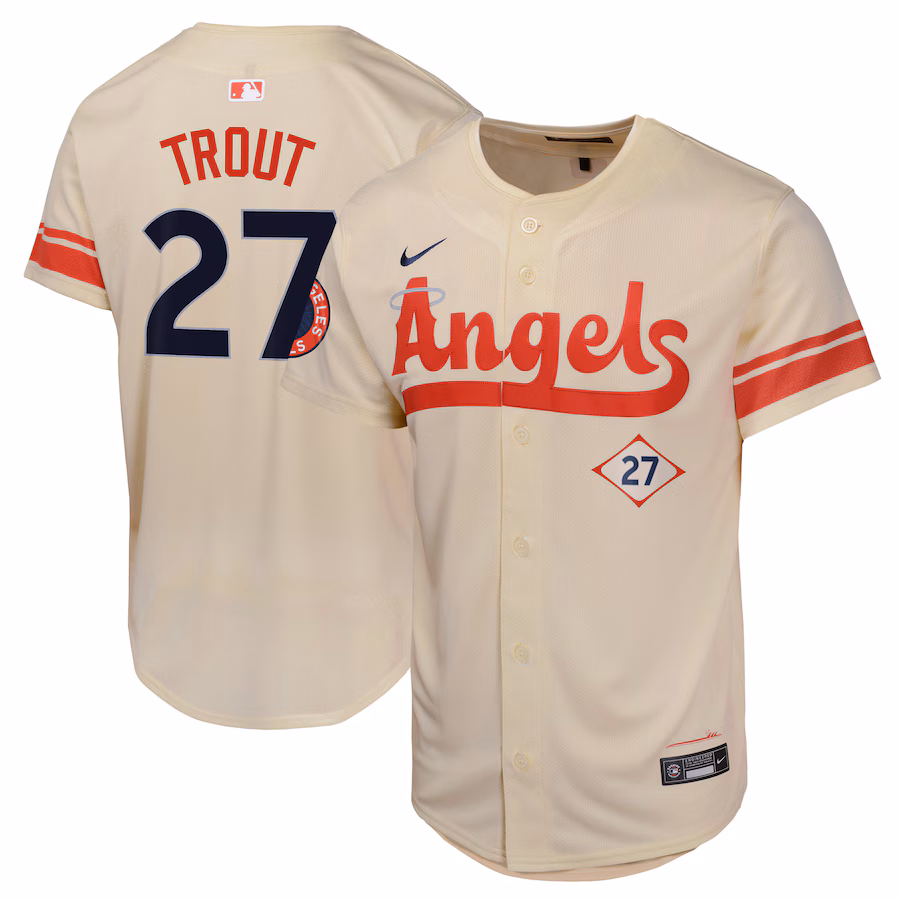 Youth Los Angeles Angels Mike Trout Nike Cream City Connect Limited Player Jersey