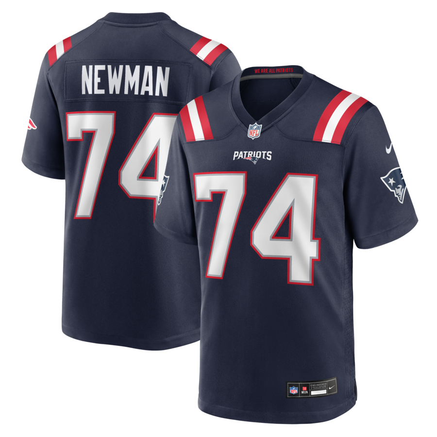 Men's New England Patriots Royce Newman Nike Navy Team Game Jersey