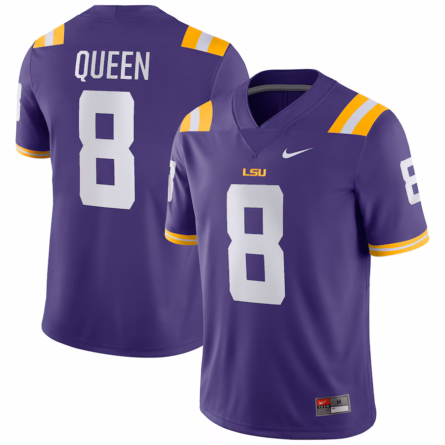 Patrick Queen LSU Tigers Nike Player Game Jersey - Purple