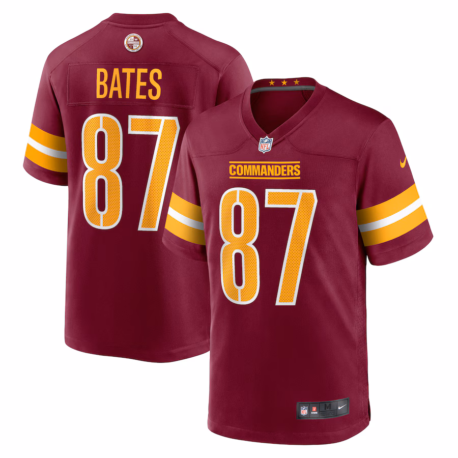 Men's Washington Commanders John Bates Nike  Burgundy  Game Jersey