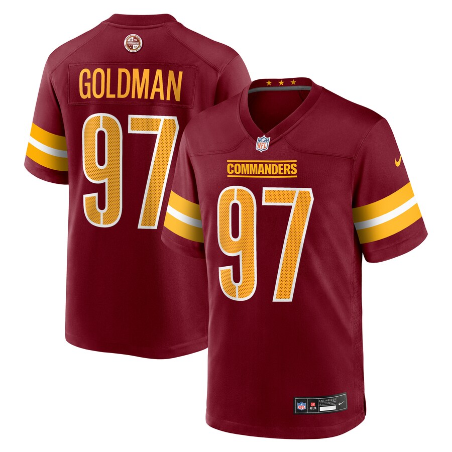 Men's Washington Commanders Eddie Goldman Nike Burgundy Team Game Jersey