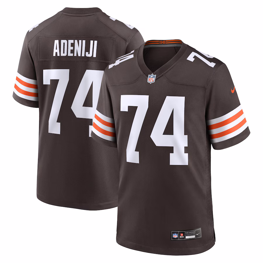 Men's Cleveland Browns Hakeem Adeniji Nike  Brown  Game Jersey