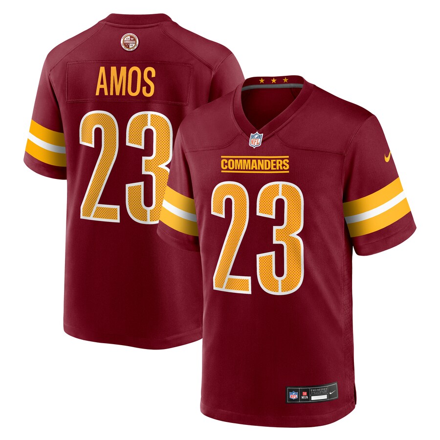Men's Washington Commanders Trey Amos Nike Burgundy Team Game Jersey