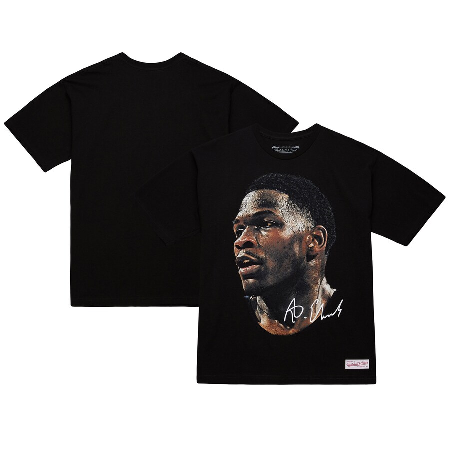 Unisex NBA Anthony Edwards Mitchell & Ness Black Real Big Face Player T-Shirt