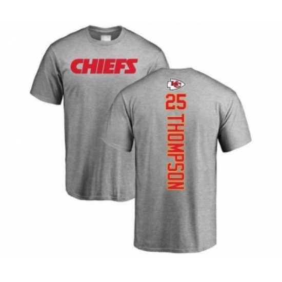 Football Kansas City Chiefs #25 Darwin Thompson Ash Backer T-Shirt