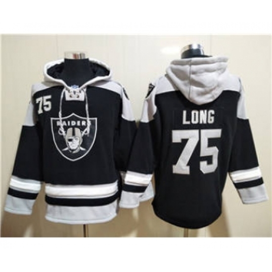 Men's Las Vegas Raiders #75 Howie Long Ageless Must-Have Lace-Up Pullover Football Hoodie