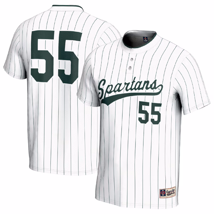 Unisex GameDay Greats #1 White Michigan State Spartans Lightweight Softball Fashion Jersey