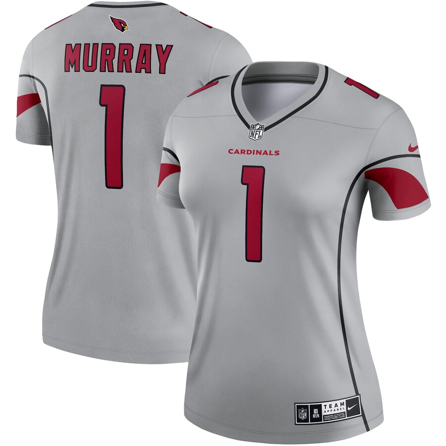 Women's Arizona Cardinals Kyler Murray Nike Gray Inverted Legend Player Performance Top