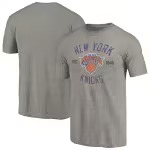 Men's New York Knicks Gray Team Heritage Tri-Blend T-Shirt