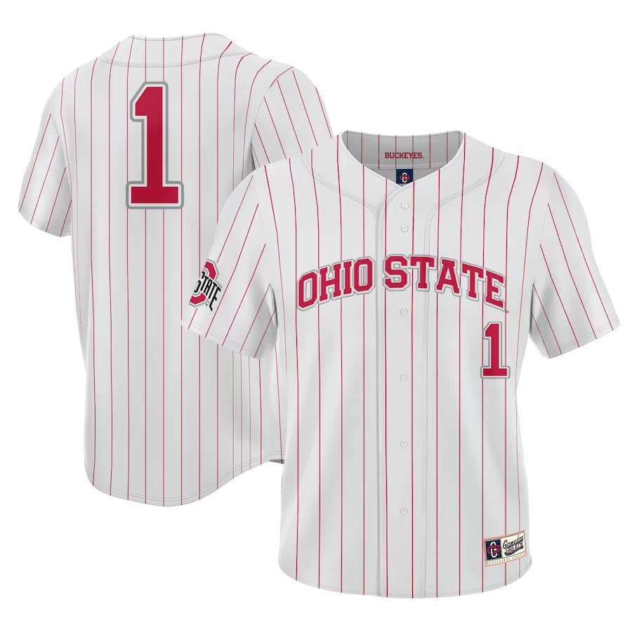 #1 Ohio State Buckeyes GameDay Greats Lightweight Baseball Jersey - White
