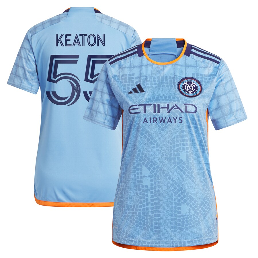 Women's New York City FC Keaton Parks adidas Light Blue 2023 The Interboro Kit Replica Jersey