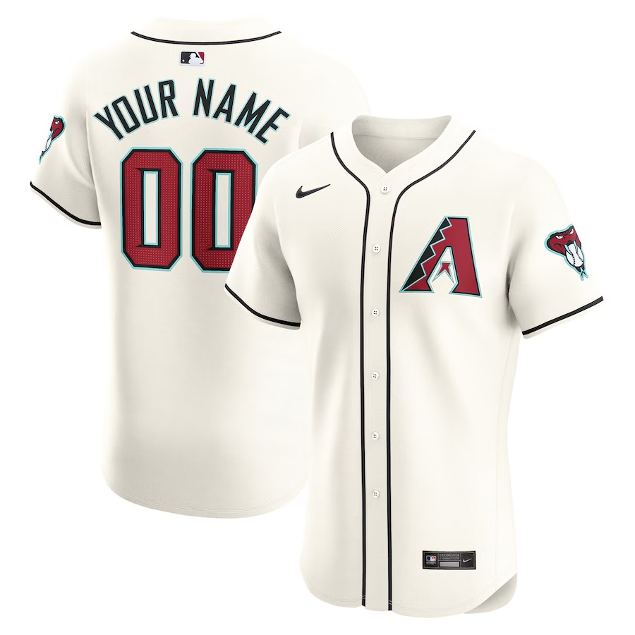 Men's Arizona Diamondbacks Nike White Home Elite Custom Jersey