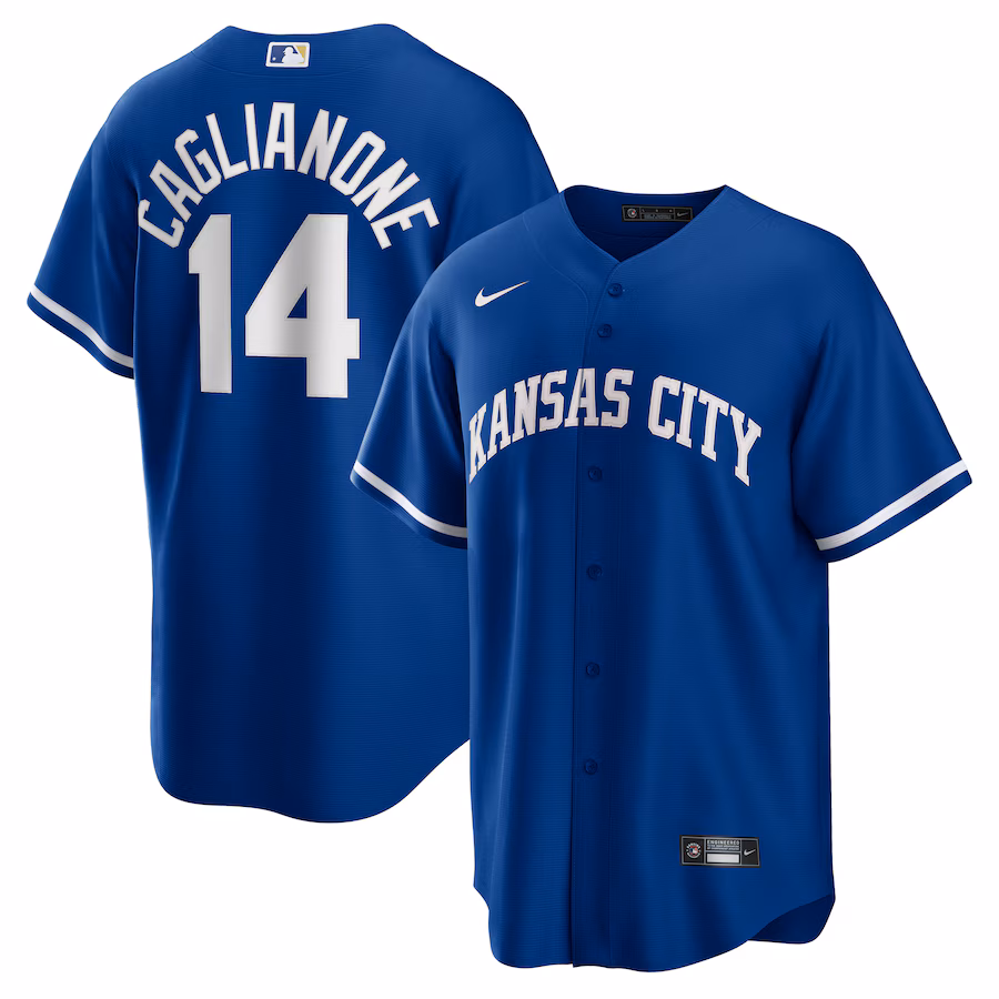 Men's Kansas City Royals Jac Caglianone Nike Royal Alternate Replica Jersey
